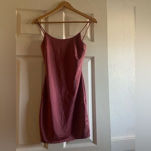 Slik hot pink dress